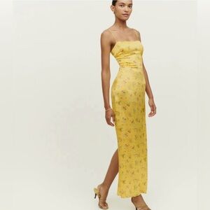 Reformation Frankie Silk Dress (Canaria, 2)